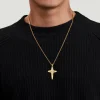 Clearance Gabriel & Co. 14K Yellow Gold Diamond Cross Pendant
