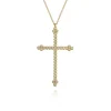 Discount Gabriel & Co. 14K Yellow Gold Diamond Cross Pendant Necklace