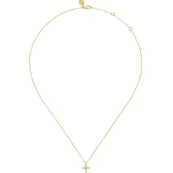 Outlet Gabriel & Co. 14K Yellow Gold Diamond Cross Pendant Necklace