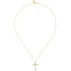 Hot Gabriel & Co. 14K Yellow Gold Diamond Cross Pendant Necklace