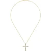 Best Gabriel & Co. 14K Yellow Gold Diamond Cross Pendant Necklace