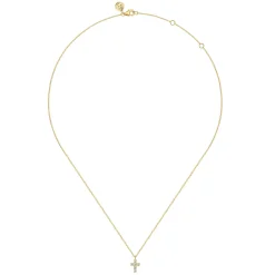 Online Gabriel & Co. 14K Yellow Gold Diamond Cross Pendant Necklace