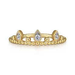 Sale Gabriel & Co. 14K Yellow Gold Diamond Crown Bujukan Ring