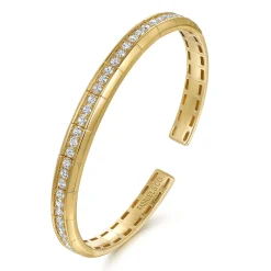 Sale Gabriel & Co. 14K Yellow Gold Diamond Cuff Bangle