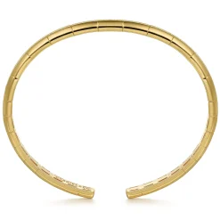 Sale Gabriel & Co. 14K Yellow Gold Diamond Cuff Bangle