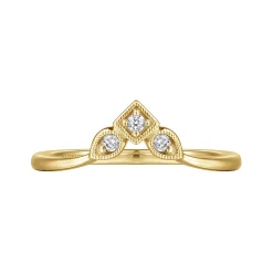 Best Gabriel & Co. 14K Yellow Gold Diamond Curved Anniversary Band - 0.06 ct