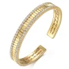 Gabriel & Co. 14K Yellow Gold Diamond Cut Cuff Bangle