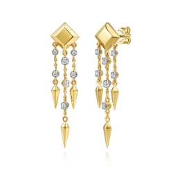 Gabriel & Co. 14K Yellow Gold Diamond Drop Chandelier Earrings