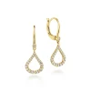 Best Gabriel & Co. 14K Yellow Gold Diamond Drop Earrings