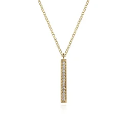 Sale Gabriel & Co. 14K Yellow Gold Diamond Drop Pendant Necklace