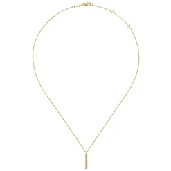 Sale Gabriel & Co. 14K Yellow Gold Diamond Drop Pendant Necklace