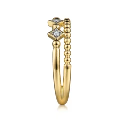 Best Gabriel & Co. 14K Yellow Gold Diamond Easy Stackable Ring-Bujukan