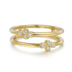 Best Gabriel & Co. 14K Yellow Gold Diamond Easy Stackable Ring 0.08ct