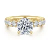 Best Gabriel & Co. 14K Yellow Gold Diamond Engagement Ring