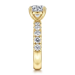 Best Gabriel & Co. 14K Yellow Gold Diamond Engagement Ring