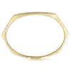 Clearance Gabriel & Co. 14K Yellow Gold Diamond Hexagon shape Bangle