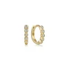 Hot Gabriel & Co. 14K Yellow Gold Diamond Huggie Earrings 10mm