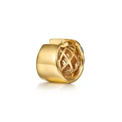 Best Gabriel & Co. 18K Yellow Gold Diamond Huggie Earrings