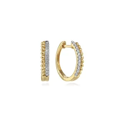 Outlet Gabriel & Co. 14K Yellow Gold Diamond Huggie Earrings 10mm -Bujukan