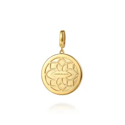 Online Gabriel & Co. 14K Yellow Gold Diamond Initial A Medallion Pendant With Detachable Bail