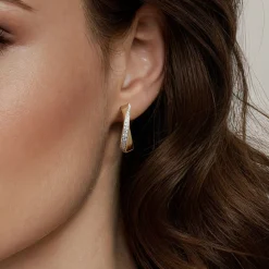 Sale Gabriel & Co. 14K Yellow Gold Diamond Intricate Hoop Earrings