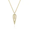 Sale Gabriel & Co. 14K Yellow Gold Diamond Inverted Teardrop Pendant Necklace