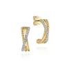 Outlet Gabriel & Co. 14K Yellow Gold Diamond J Earrings-Bujukan