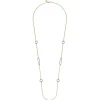 Gabriel & Co. 14K Yellow Gold Diamond Link Station Necklace