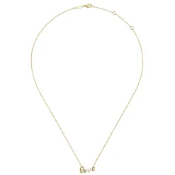 Online Gabriel & Co. 14K Yellow Gold Diamond Love Pendant Necklace