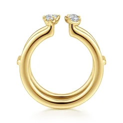 Outlet Gabriel & Co. 14K Yellow Gold Diamond Marquise Open Smart Ring Enhancer