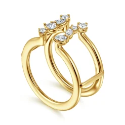 Outlet Gabriel & Co. 14K Yellow Gold Diamond Marquise Open Smart Ring Enhancer