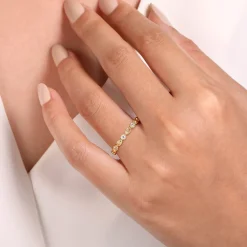 Hot Gabriel & Co. 14K Yellow Gold Diamond Marquise Shape Stackable Ring