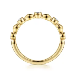 Hot Gabriel & Co. 14K Yellow Gold Diamond Marquise Shape Stackable Ring