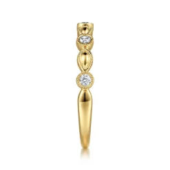 Hot Gabriel & Co. 14K Yellow Gold Diamond Marquise Shape Stackable Ring