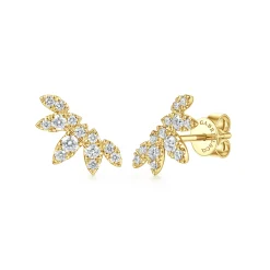 Outlet Gabriel & Co. 14K Yellow Gold Diamond Marquise Stud Earrings