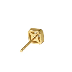 New Gabriel & Co. 14K Yellow Gold Diamond Mens Angular Cuts Single Stud Earring