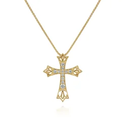 Outlet Gabriel & Co. 14K Yellow Gold Diamond Necklace