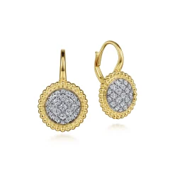 Online Gabriel & Co. 14K Yellow Gold Diamond Pave Bujukan Drop Earrings
