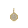 Sale Gabriel & Co. 14K Yellow Gold Diamond Pave Bujukan Medallion Pendant in size 18mm With Detachable Bail