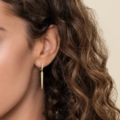 Online Gabriel & Co. 18K Yellow Gold Diamond Pave Drop Earrings