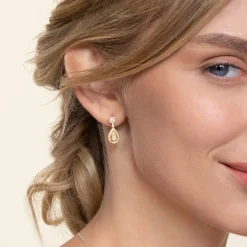 Online Gabriel & Co. 14K Yellow Gold Diamond Pear Shape Drop Earrings