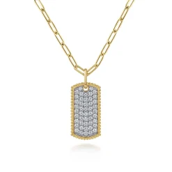 Sale Gabriel & Co. 14K Yellow Gold Diamond Pendant Necklace
