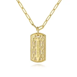 Sale Gabriel & Co. 14K Yellow Gold Diamond Pendant Necklace