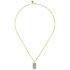 Sale Gabriel & Co. 14K Yellow Gold Diamond Pendant Necklace