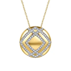 Clearance Gabriel & Co. 18K Yellow Gold Diamond Pendant Necklace