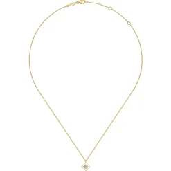 Hot Gabriel & Co. 14K Yellow Gold Diamond Pendant Necklace