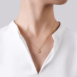 Hot Gabriel & Co. 14K Yellow Gold Diamond Pendant Necklace