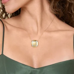 Gabriel & Co. 18K Yellow Gold Diamond Pendant Necklace