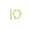Sale Gabriel & Co. 14K Yellow Gold Diamond Pyramid Spike 15mm Huggies