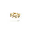 Clearance Gabriel & Co. 14K Yellow Gold Diamond Rhombus Pattern Single Cuff Earring